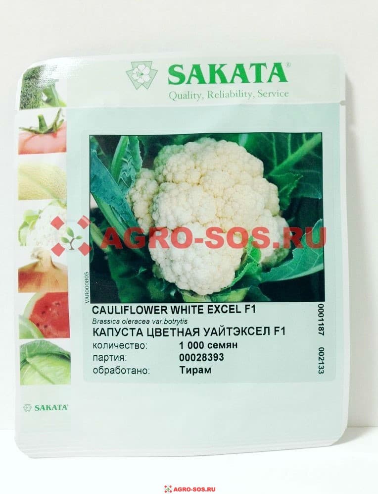 Капуста цветная Уайт Эксел, Sakata - 1000 семян